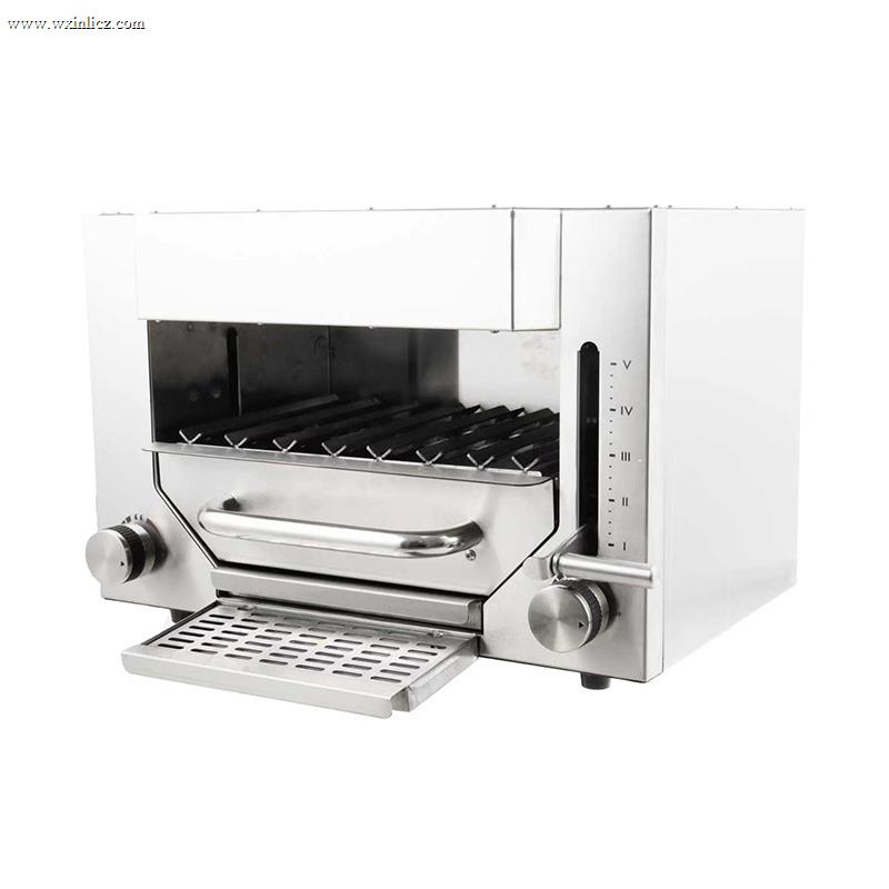 Stainless Steel Commercial Natural Gas/LPG Steak Contact Grill Kitchen Machine