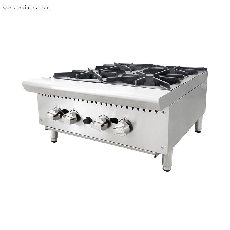 Stainless Steel Commercial Kitchen Natural Gas/LPG Desktop Stove Machine