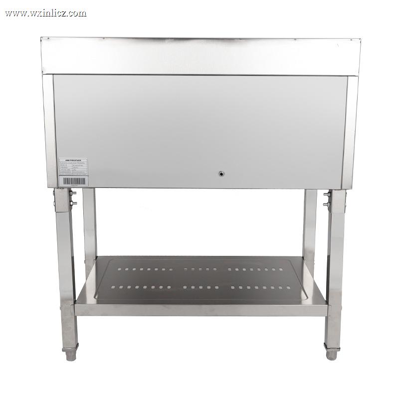 Flat Plate Pattern Stainless Steel Natural Gas/LPG Standing Griddle and Fryer