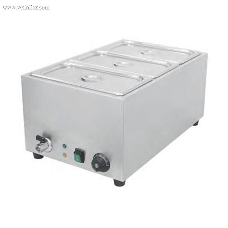 Stainless Steel Commercial Electric Dry Burning Bain Marie Machine With Welded Water Tank