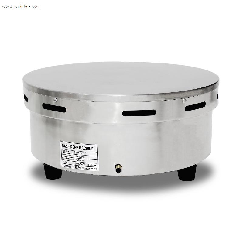 Stainless Steel Teflon Coated Natural Gas/LPG Crepe Maker Machine