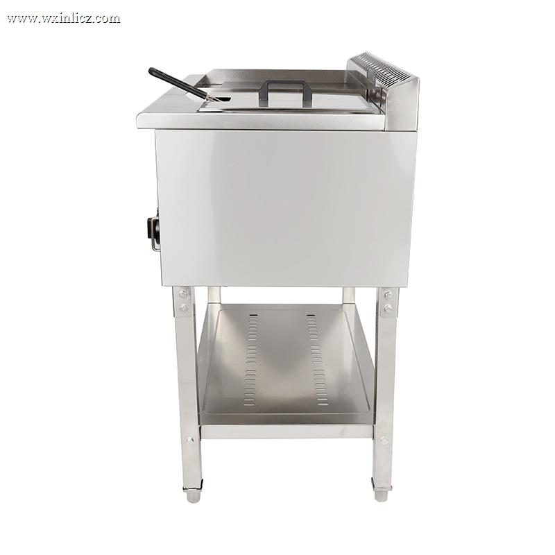 Flat Plate Pattern Stainless Steel Natural Gas/LPG Standing Griddle and Fryer