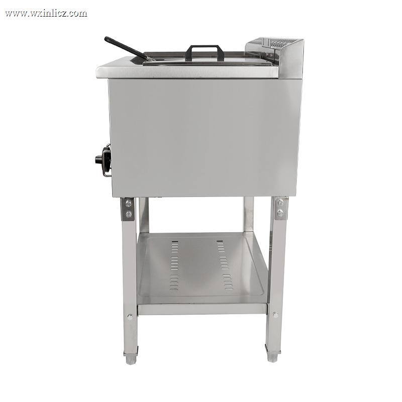 Flat Plate Pattern Stainless Steel Natural Gas/LPG Standing Griddle and Fryer