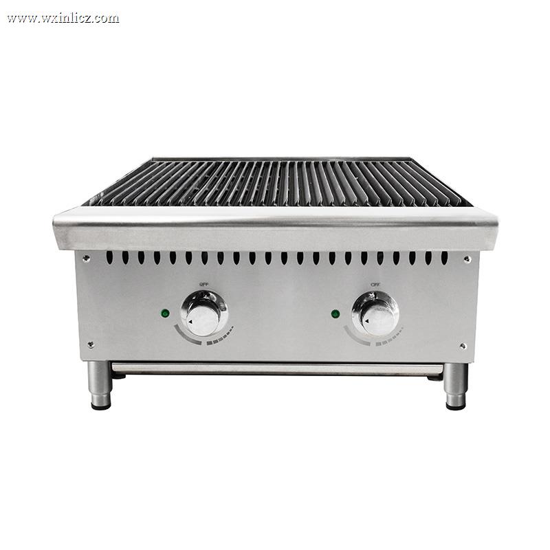 Natural Gas/LPG Lava Rock Grill With Burners Outdoor Indoor Kitchen Machine