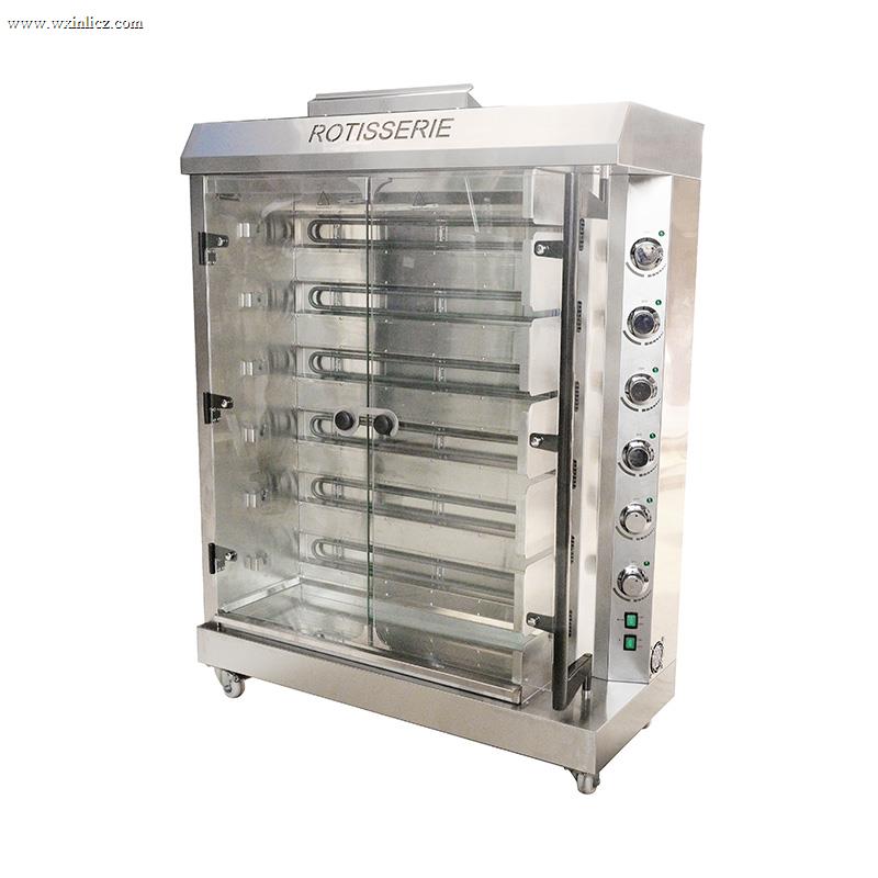 Stainless Steel Commercial Kitchen Natural Gas/LPG  Chicken Rotisserie Machine
