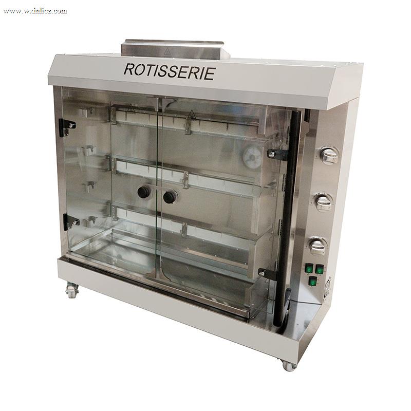 Stainless Steel Commercial Kitchen Natural Gas/LPG  Chicken Rotisserie Machine