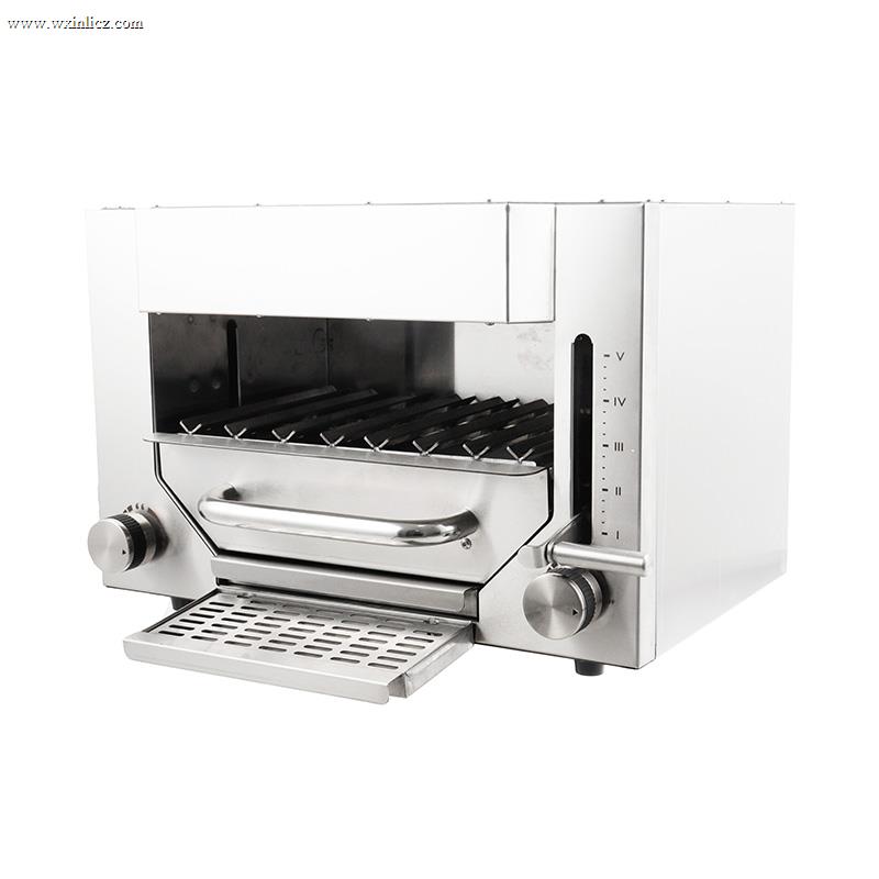 Stainless Steel Commercial Natural Gas/LPG Steak Contact Grill Kitchen Machine