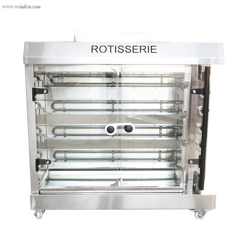 Stainless Steel Commercial Kitchen Natural Gas/LPG  Chicken Rotisserie Machine