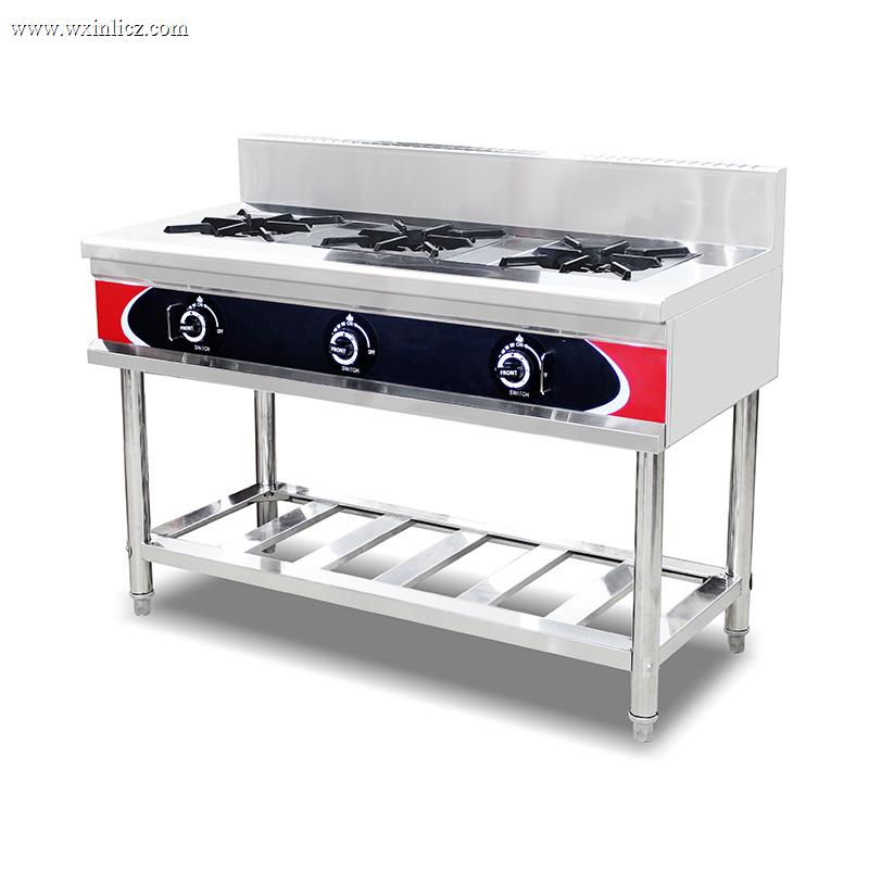Stainless Steel Commercial Kitchen Natural Gas/LPG Stove Machine