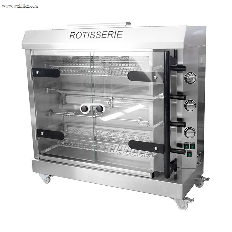 Stainless Steel Commercial Kitchen Natural Gas/LPG  Chicken Rotisserie Machine