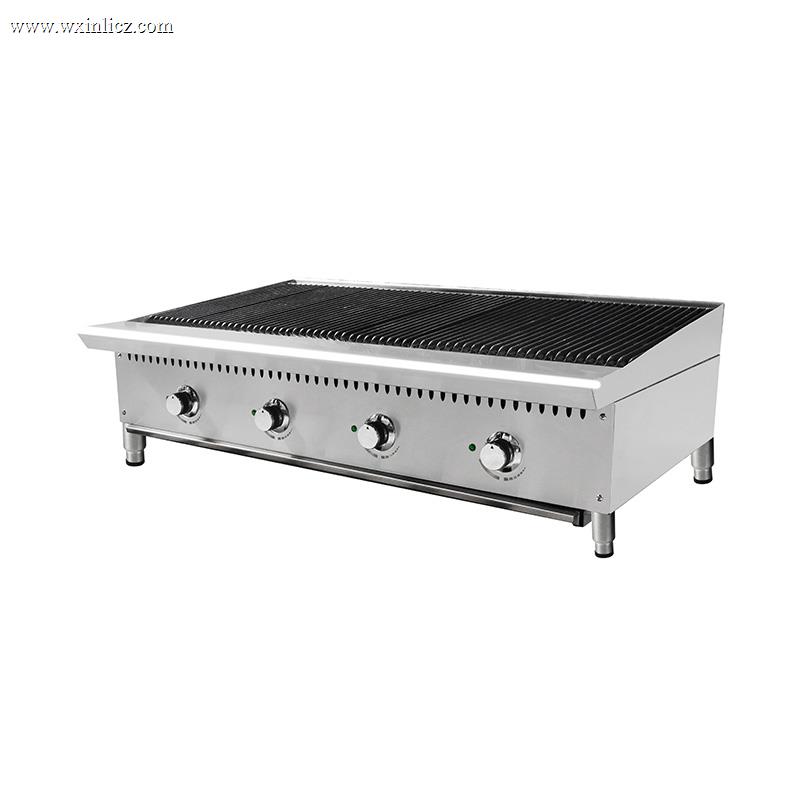 Natural Gas/LPG Lava Rock Grill With Burners Outdoor Indoor Kitchen Machine