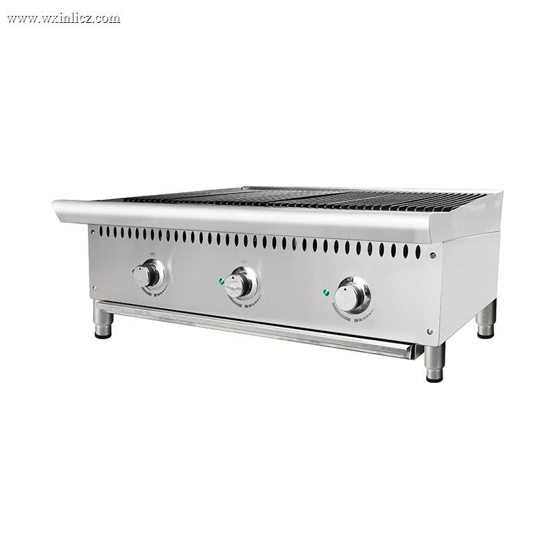 Natural Gas/LPG Lava Rock Grill With Burners Outdoor Indoor Kitchen Machine