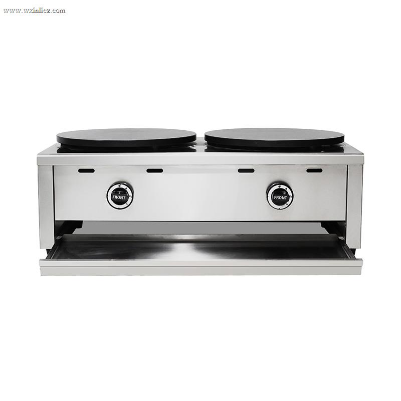 Stainless Steel Teflon Coated Natural Gas/LPG Crepe Maker Machine