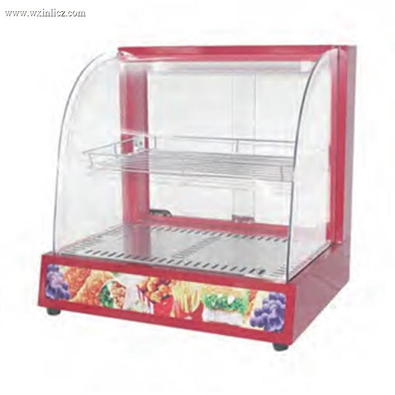 Stainless Steel Commercial Kitchen Electric Arc Glass Food Display Warmer Machine
