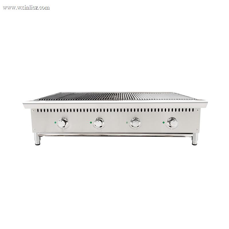 Natural Gas/LPG Lava Rock Grill With Burners Outdoor Indoor Kitchen Machine