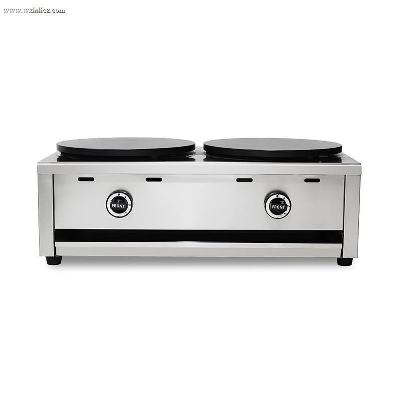 Stainless Steel Teflon Coated Natural Gas/LPG Crepe Maker Machine