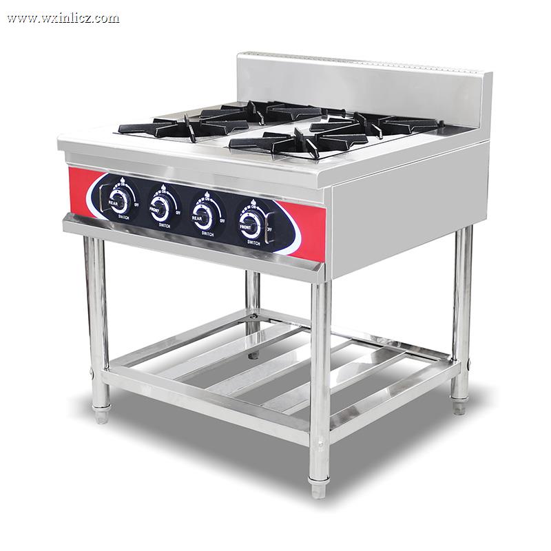 Stainless Steel Commercial Kitchen Natural Gas/LPG Stove Machine