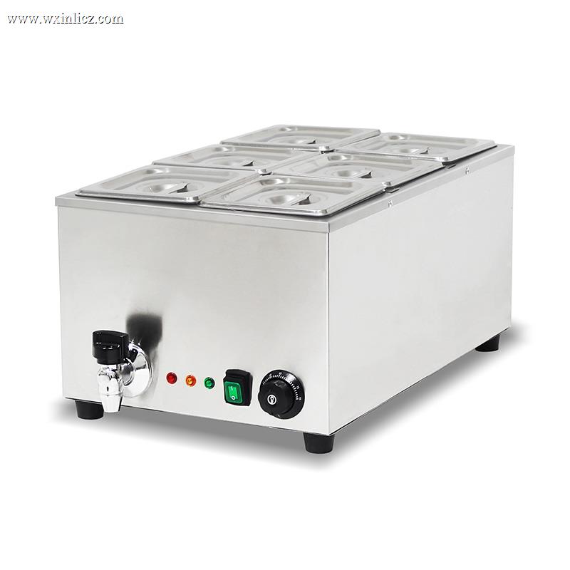 Stainless Steel Commercial Electric Bain Marie Kitchen Machine With Anti-Dry Protective Heater